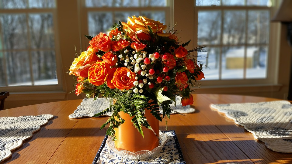 Water pitcher used as a flower pitcher